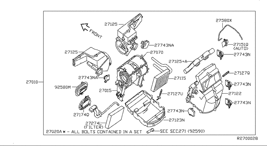Heater & blower unit