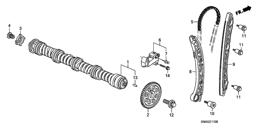 Camshaft/cam chain
