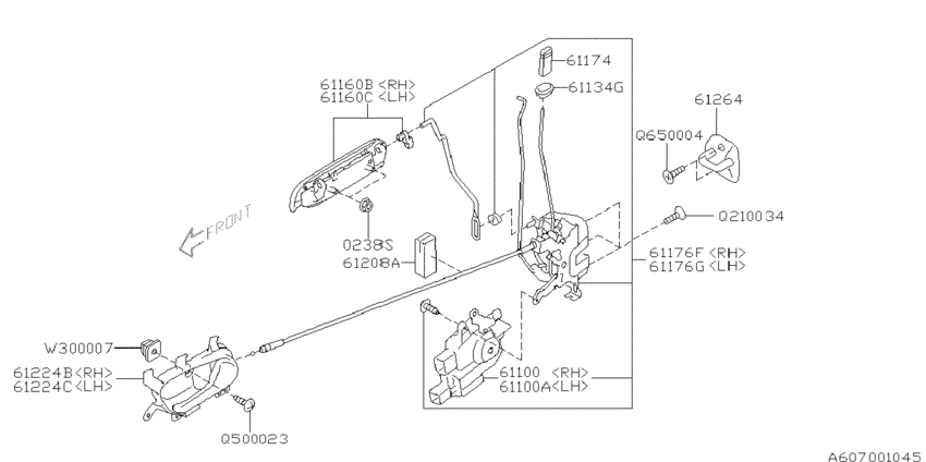 Door parts (latch & handle)