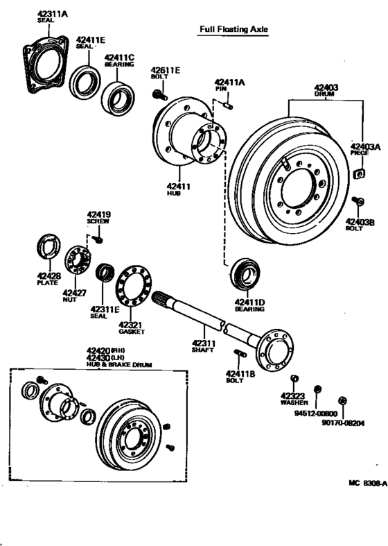 Rear Axle Shaft & Hub