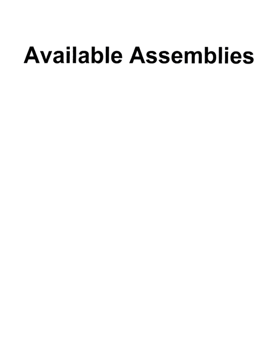 Available assemblies