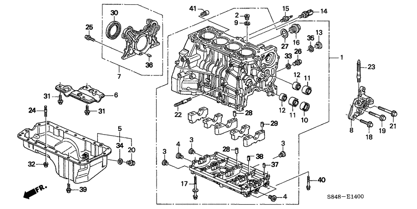 Cylinder block/oil pan