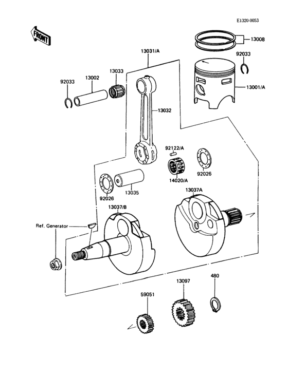 Crankshaft/piston(s)