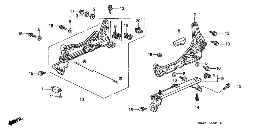 Front seat components