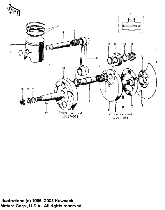 Crankshaft/piston/rotary valve