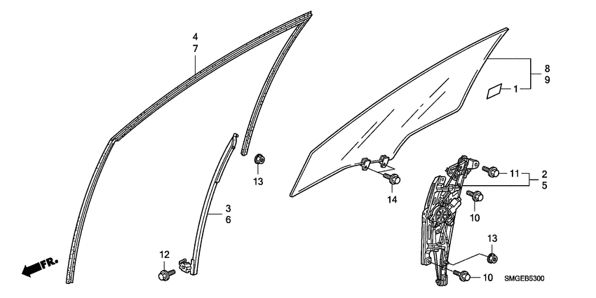 Front door windows/ regulator