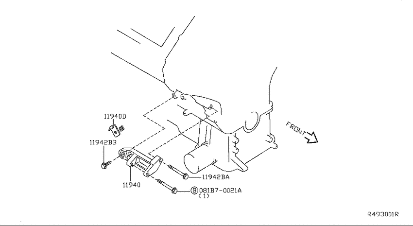 Power steering pump mounting