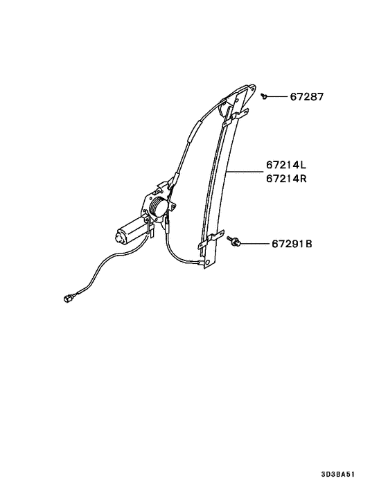 Front door window regulator