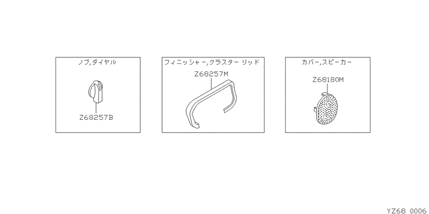 Instrumentpanel parts