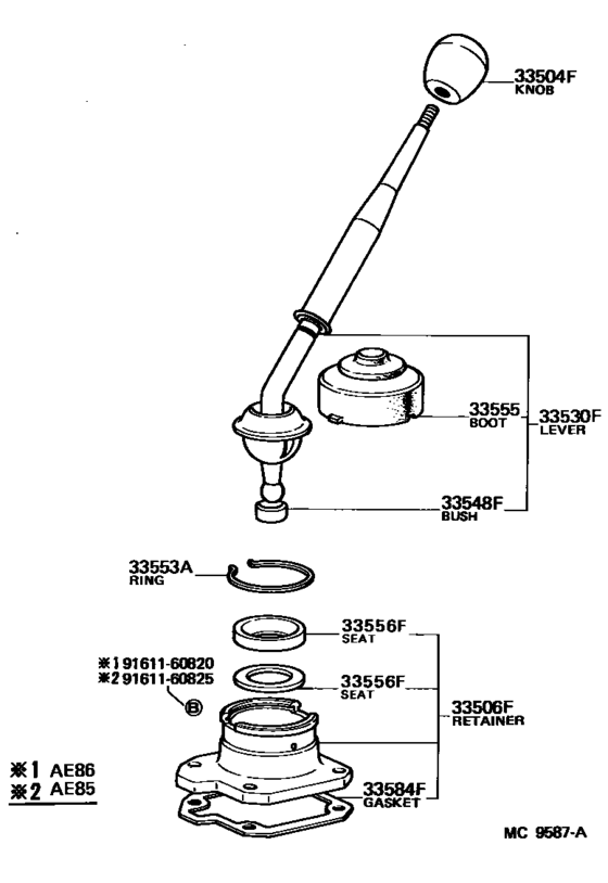 Shift Lever & Retainer