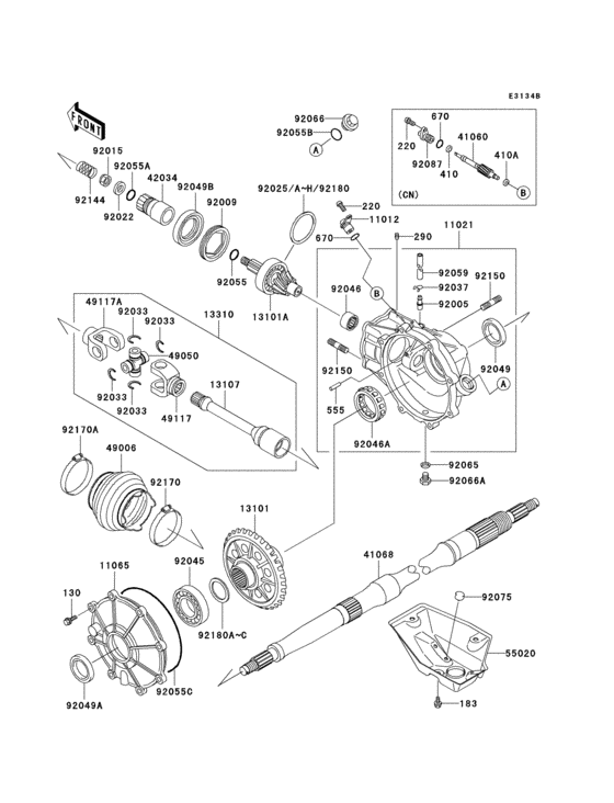Drive shaft(1/2)(rear)