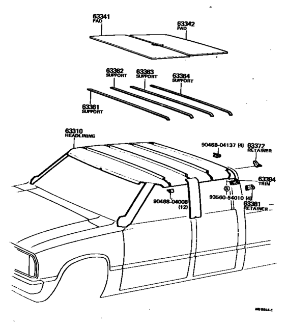 Roof Headlining & Silencer Pad