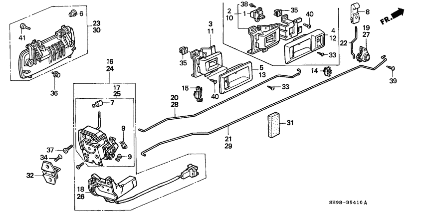 Rear door locks