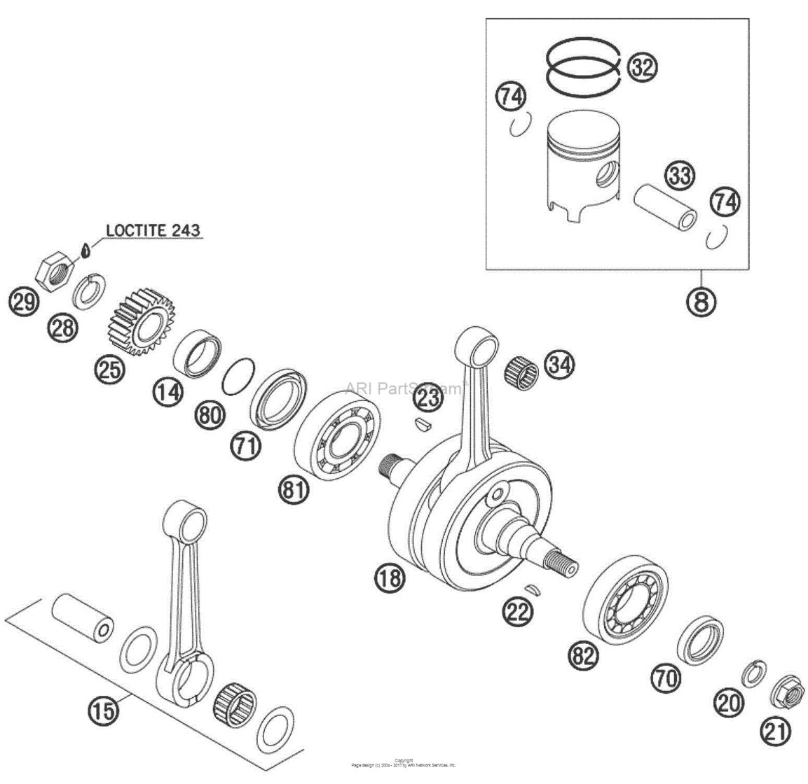Crankshaft, Piston