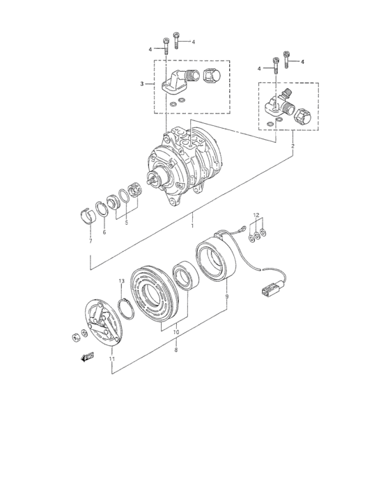 Compressor & magnet clutch