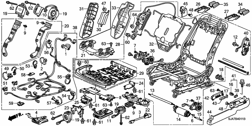 Front seat components