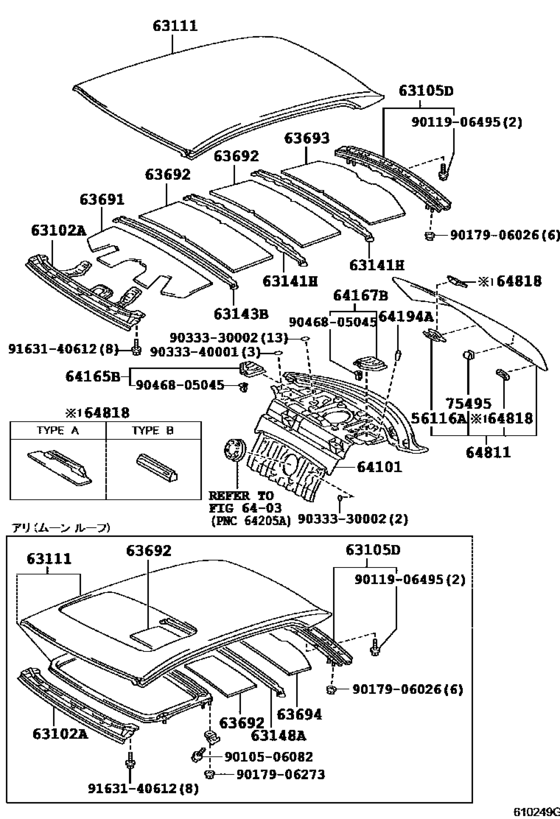 Roof Panel & Back Window Glass