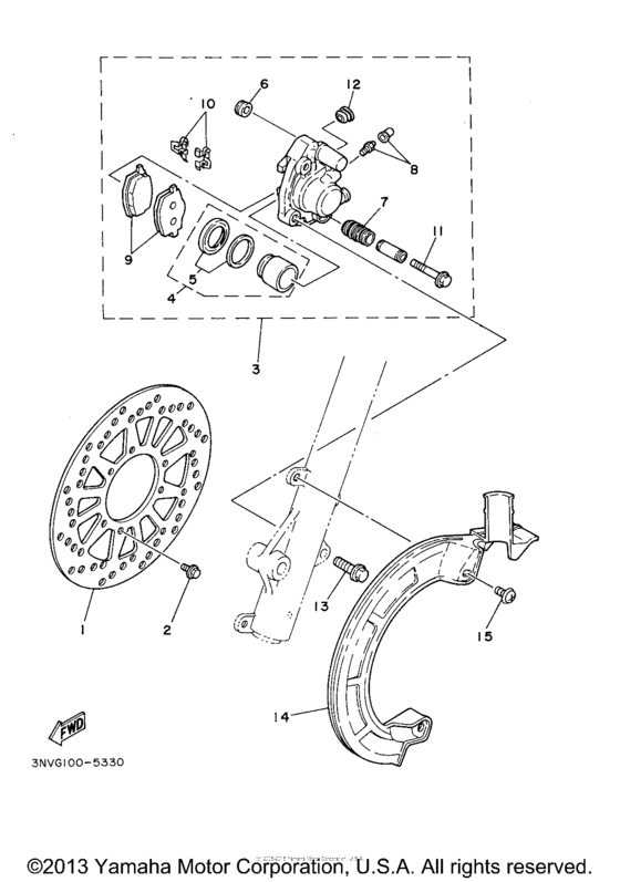 Front brake caliper