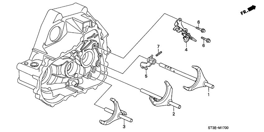 Shift fork/shift shaft