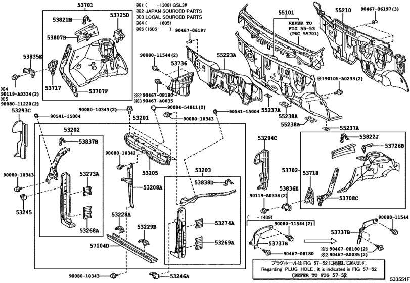 Front Fender Apron & Dash Panel