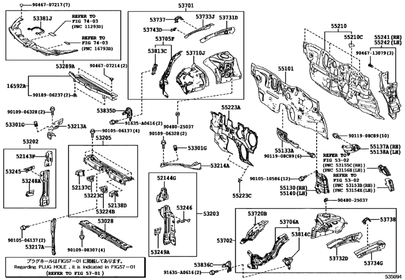 Front Fender Apron & Dash Panel