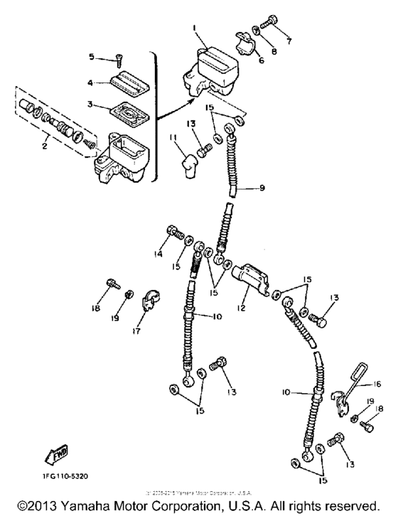 Front master cylinder
