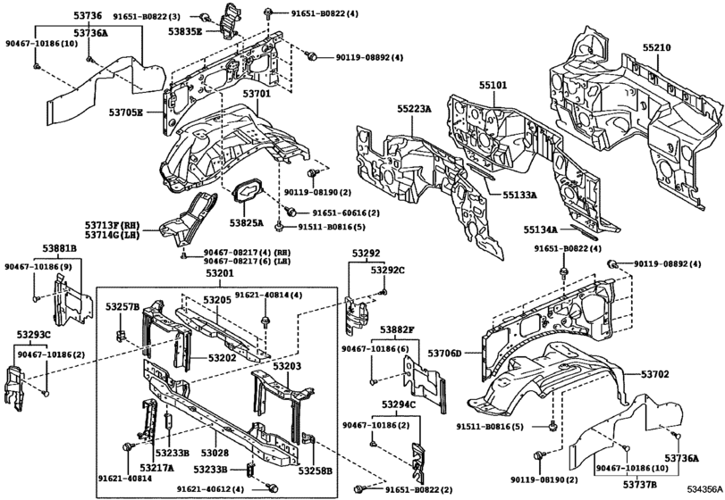 Front Fender Apron & Dash Panel