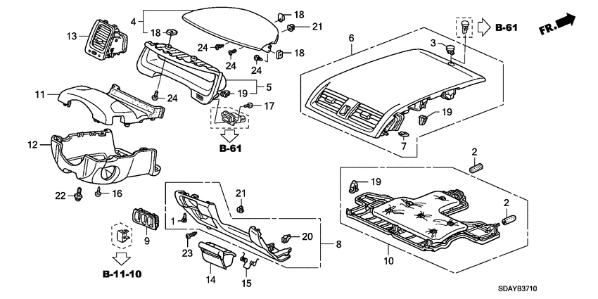 Instrument panel garnish