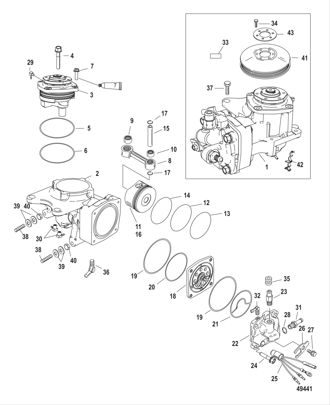 Air Compressor Components Sn 1B884881 And Up