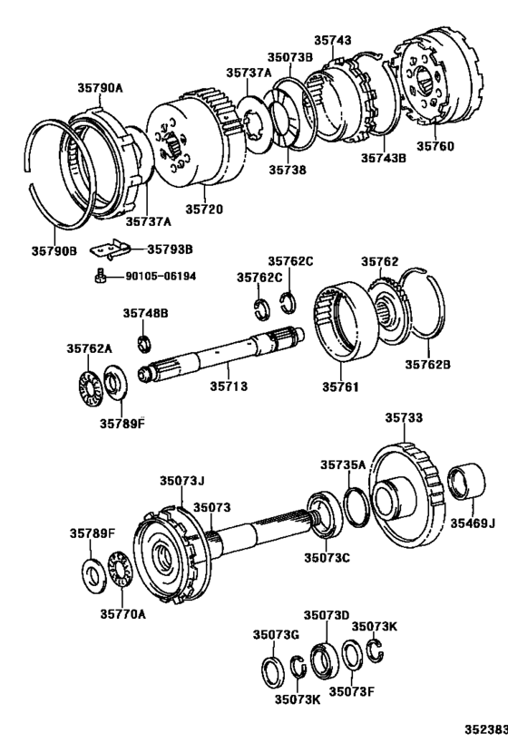 Planetary Gear, Reverse Piston & Counter Gear(Atm)
