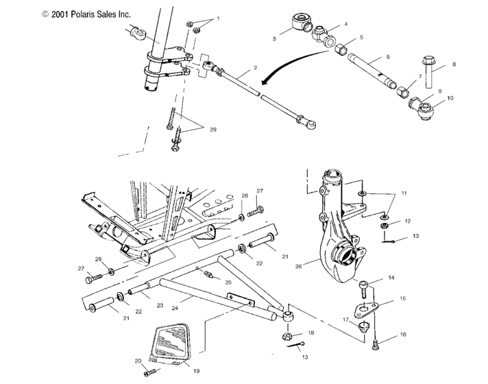 A-arm/strut mounting