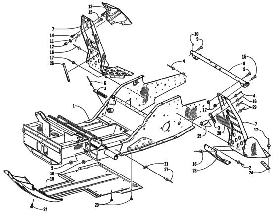 Front Frame And Footrest Assembly