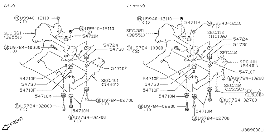 Front final drive mounting