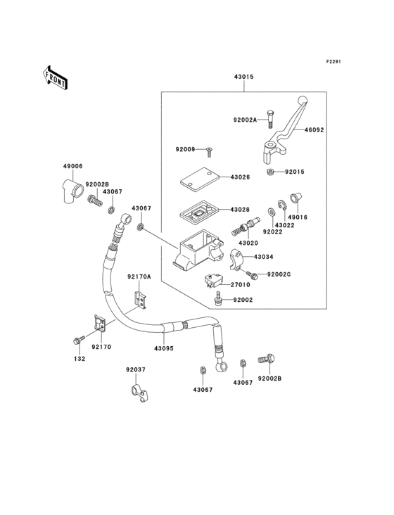 Front master cylinder