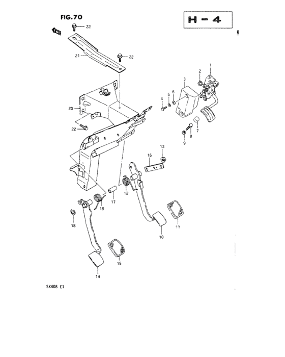 Pedal and pedal bracket