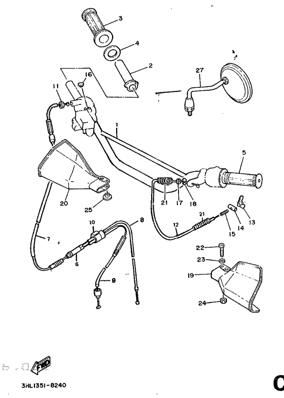 Steering handle & cable