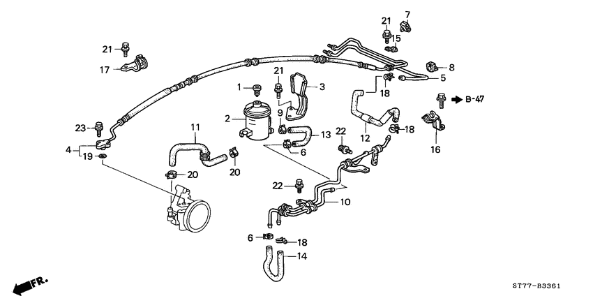 Power steering lines