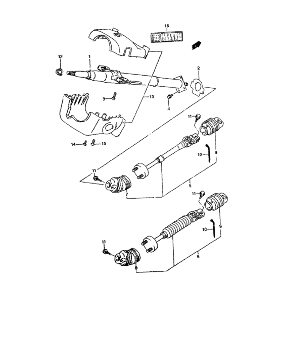 B steering column
