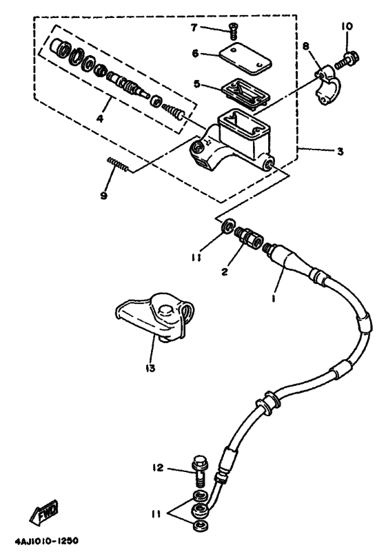 Front master cylinder
