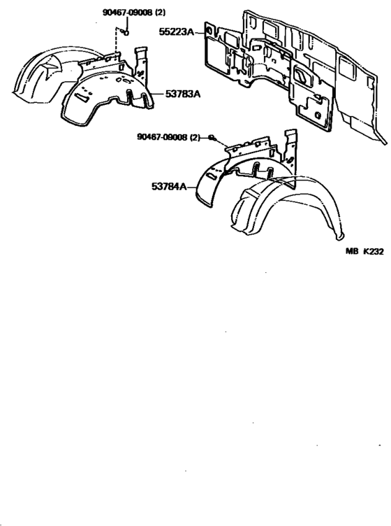 Front Fender Apron & Dash Panel