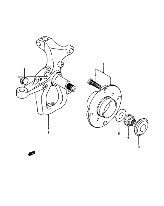 Front wheel hub