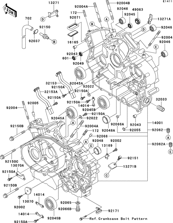 Crankcase(1/2)(vn1500-l2h)