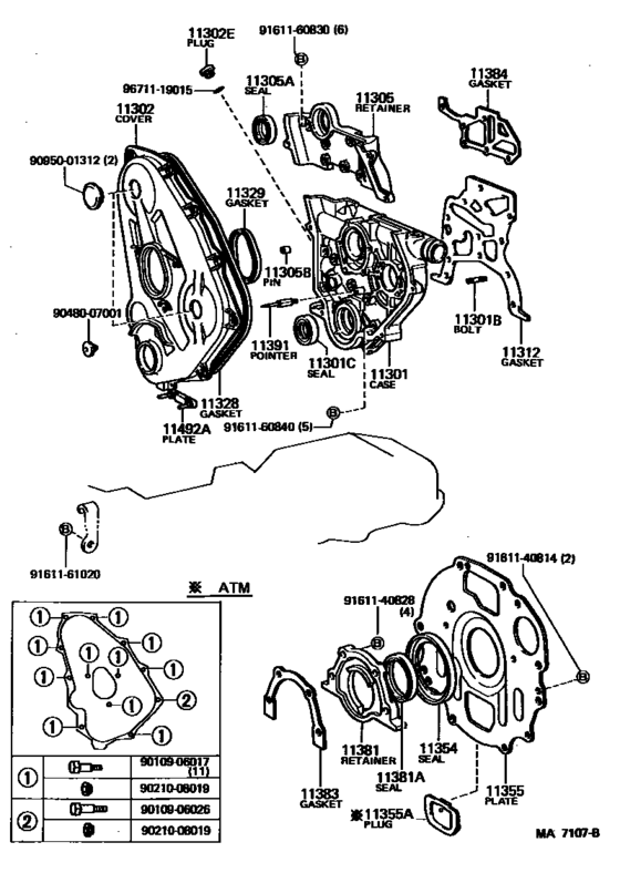Timing Gear Cover & Rear End Plate