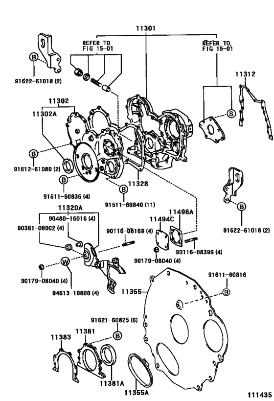 Timing Gear Cover & Rear End Plate