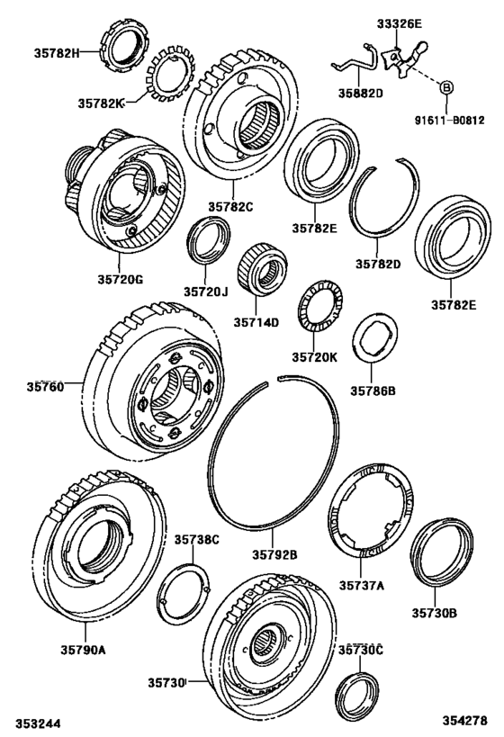 Planetary Gear, Reverse Piston & Counter Gear(Atm)