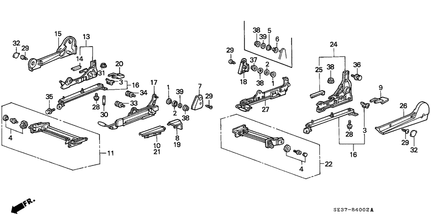 Front seat components