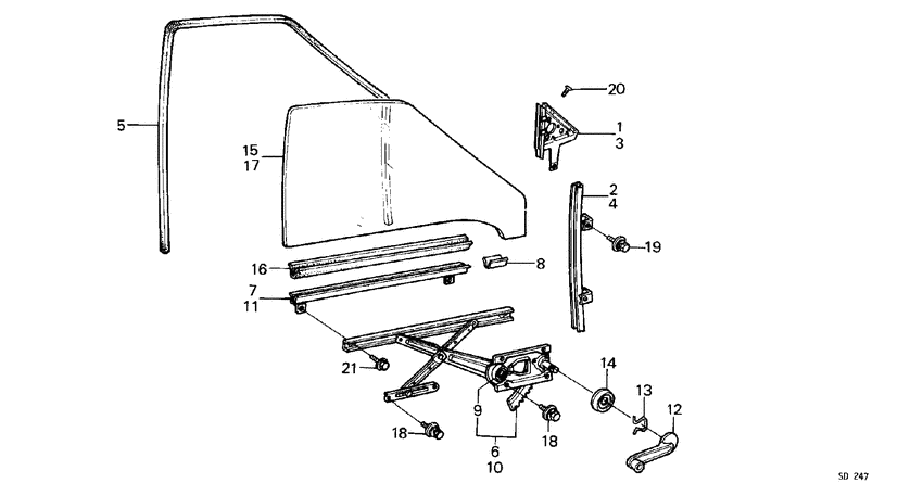 Front door windows/ regulators