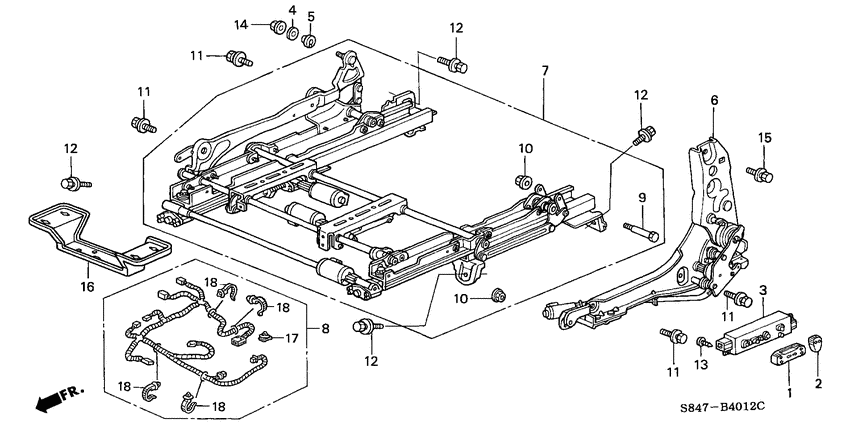Front seat components