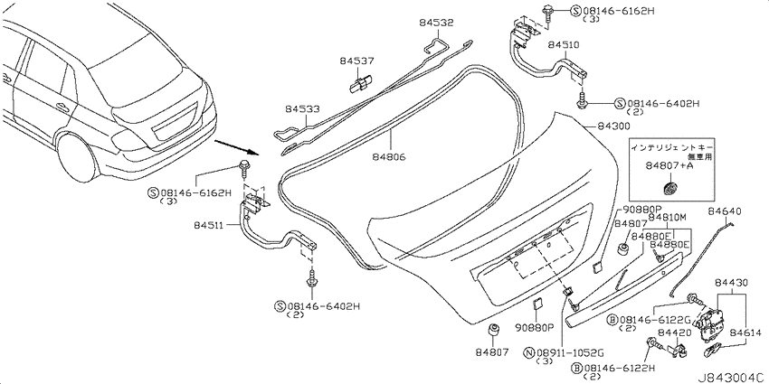 Trunk lid & fitting