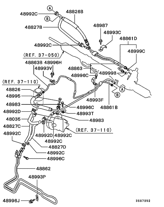 Power steering oil line